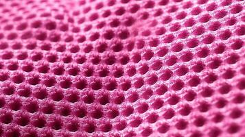 rosa fotboll kläder med luft maska textur. atletisk ha på sig bakgrund foto