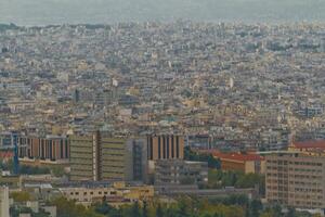 Flygfoto över Thessaloniki, Grekland foto