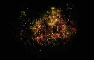 guld och orange galax vattenfärg stjärnor stänk bakgrund foto