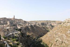 stadsbilden i matera italien, världsarv foto