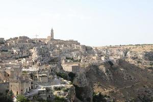 stadsbilden i matera italien, världsarv foto