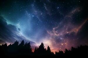 djup himmel astrofoto ställer ut de universum prakt och avlägsen mysterier ai genererad foto