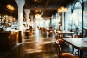 sammanslagning kaffe affär, Kafé, och restaurang i ett abstrakt fläck ai genererad foto