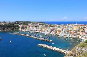 panoramautsikt över procida ö italien foto