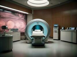 ct eller mri scanner rum i sjukhus foto