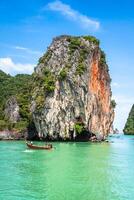 skön landskap av phang nga nationell parkera i thailand foto