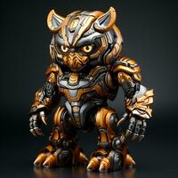 3d tiger robot foto