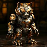 3d tiger robot foto