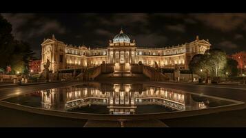 natt se av vatican museer. generativ ai foto