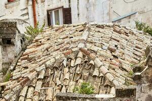 hisnande se av de gammal stad av matera, sydlig Italien. foto