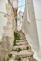 underbar arkitektur av de gammal stad ostuni, bari, Italien. foto