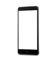 smartphone med vit skärm foto