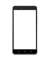 smartphone med vit skärm foto