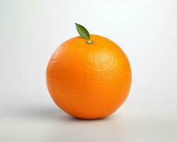 Foto av orange isolerat på vit bakgrund. generativ ai