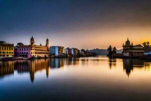 de stad av udaipur i Indien. ai-genererad foto