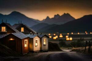 Foto tapet de himmel, berg, de natt, de berg, de natt himmel, de berg. ai-genererad