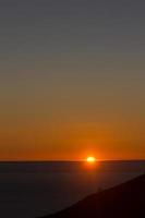 solnedgång över Atlanten, Galicien, Spanien foto