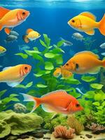 fisk i akvarium ai generativ foto