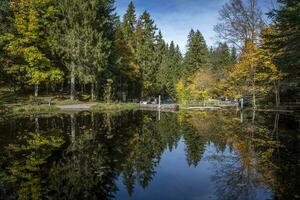 reflektioner på de sjö boedelesee foto