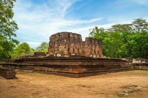 kunglig palats av kung parakramabahu på Polonnaruwa gammal stad i sri lanka foto