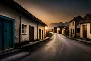 en lång exponering fotografera av en gata i de by av cebu. ai-genererad foto