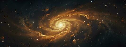 stjärn- spiral galax mitt i de starry djup av Plats. ai genererad foto