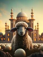 eid mubarak traditionell islamic festival religiös bakgrund ai genererad foto