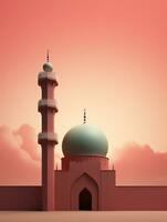 islamic ramadan hälsning kort design med islamic bakgrund sammansättning ai genererad foto