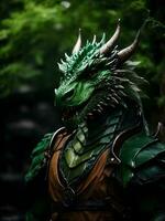 grön drake fantasi foto