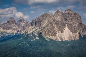 nationalparkpanorama och dolomitiberg i cortina d'ampezzo, norra Italien foto