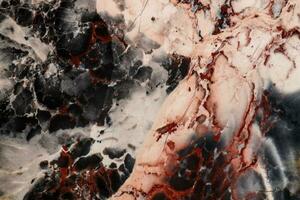 makro sten mineral jaspis på svart bakgrund foto