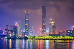 guangzhou horisont. Guangzhou, Kina foto