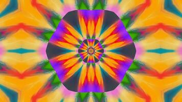 fantastisk abstrakt kalejdoskop bakgrund. unik Flerfärgad mosaik- textur i sömlös geometrisk mönster foto