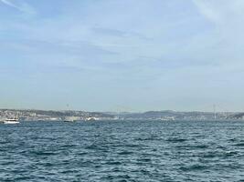 se av de europeisk del av istanbul tvärs över de bosphorus foto