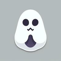 ai genererad spöke avatar ikon klämma konst klistermärke dekoration enkel bakgrund foto