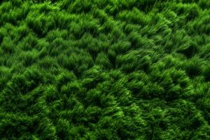 grön gräs matta lång. generera ai foto
