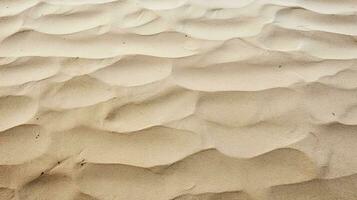 textur tapet av bra strand sand i de sommar Sol, generativ ai foto