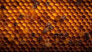 ai genererad honung bakgrund foto