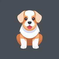 ai genererad söt hund avatar ikon klämma konst klistermärke dekoration enkel bakgrund foto