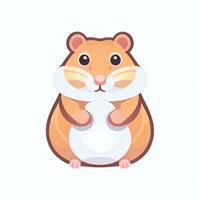 ai genererad söt hamster porträtt avatar klämma konst gamer ikon klistermärke dekoration enkel bakgrund foto