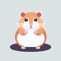 ai genererad söt hamster porträtt avatar klämma konst gamer ikon klistermärke dekoration enkel bakgrund foto