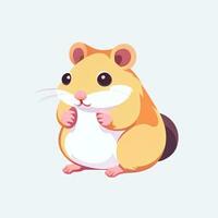 ai genererad söt hamster porträtt avatar klämma konst gamer ikon klistermärke dekoration enkel bakgrund foto