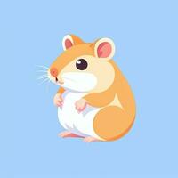 ai genererad söt hamster porträtt avatar klämma konst gamer ikon klistermärke dekoration enkel bakgrund foto