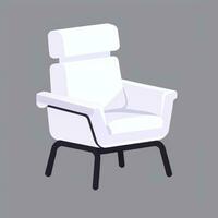 ai genererad stol soffa ikon klämma konst klistermärke dekoration enkel bakgrund foto