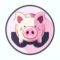 ai genererad gris ikon avatar gamer klämma konst klistermärke dekoration enkel bakgrund foto