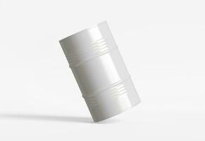 trumma behållare vit Färg olja tunna realistisk textur tolkning 3d illustration foto