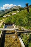 chalmettes ceillac i qeyras i hautes alpes i Frankrike foto