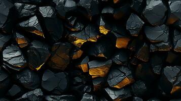 svart kol och brand ljus realistisk Foto ai genererad