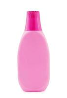 rosa schampo flaska isolerat på vit foto