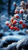 solnedgång himmel på vinter- ai genererad foto